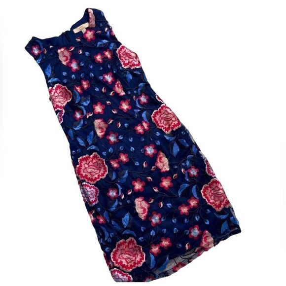 Aidan by Aidan Mattox Sleeveless Embroidered Floral Sheath Dress - Picture 1 of 7